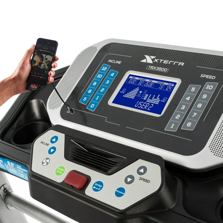 XTERRA TRX3500 Foldable Electric Treadmill with Bluetooth