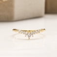 thumbnail image 3 of 18K Yellow Gold 0.21CT Moissanite Simple Crown Wedding Ring, 3 of 5