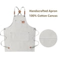thumbnail image 4 of Delantal de lona Apron AFUN Chef para hombre y mujer, color beige, 4 of 7