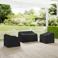 thumbnail image 2 of Crosley Furniture 3Pc Outdoor Furniture Cover Set in Black, 2 of 2