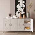 thumbnail image 6 of 4 Door Lacquered Cabinet - Champagne Silver, Practical, For Hallway Wooden In Color Stable, Adjustable Shelves,, 6 of 7