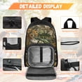 thumbnail image 3 of Yspwyqan Kids Backpack Set for Back to School, Oak Leaf Camo Bass Fish Backpack and Lunch Box Set 4 Piece, Lightweight Fits 14 Inch Laptop Adjustable Straps Daypack for Ages 8-15, 3 of 7