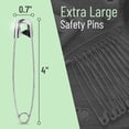 thumbnail image 2 of Mr. Pen- Safety Pins, 4 Inch, 50 Pack, Oversize Safety Pin, Large Safety Pins for Clothes, 2 of 7