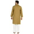 thumbnail image 4 of Atasi Indian Mens 2 Piece Kurta Pajama Set Henley NeckÂ&nbsp;Casual Long Kurta, 4 of 7