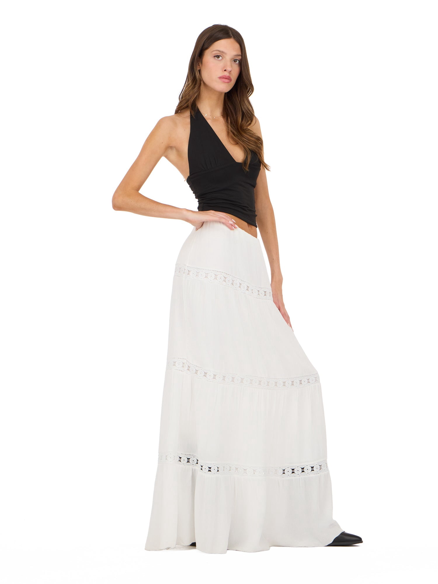 Forever 21 Women's Tiered Lace Maxi Skirt, Sizes XS-XL