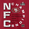 thumbnail image 4 of Men's Scarlet San Francisco 49ers 2023 NFC Champions Right Side Big & Tall T-Shirt, 4 of 4