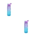 thumbnail image 2 of Injueey Botella de agua de 600 ml, vaso portátil para beber, degradado, reutilizable, deportivo, para el hogar, bebida, púrpura, azul Gradiente azul púrpura 2Conjunto, 2 of 6