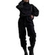 thumbnail image 1 of Conjunto Deportivo de Dos Piezas para Mujer: Sudadera con Media Cremallera y Pantalón Deportivo Holgado con Bolsillos Negro M, 1 of 7