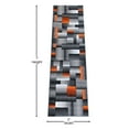 thumbnail image 4 of Masada Rugs Modern Contemporary Runner Area Rug, Orange Grey Black (2 Feet X 7 Feet), 4 of 6