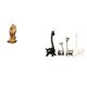 thumbnail image 1 of Figura de león, estatua de jirafa, adorno de resina, escultura de ciervo, cerámica, decoración moderna, acabado liso, ideal para estante, escritorio,, 1 of 8