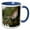 Blue/White, variant on 3drose, American Tree Sparrow Spizella Arborea Bird Photo Animal Photography, 11oz Two-tone Green Mug