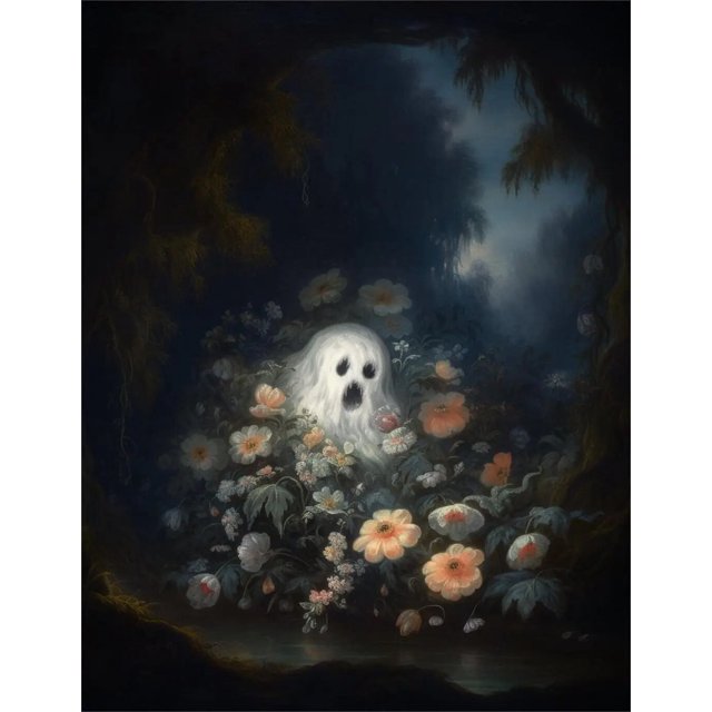 Póster de fantasma de montaña encantada, Manor, Academia oscura, gótico, Halloween, Impresión de lienzo lindo, póster, decoración de pared, decoración de la habitación del hogar