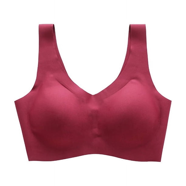 Sujetador de lactancia de látex sin aros de acero, suave, sin costuras, cómodo, ropa interior deportiva para mujer