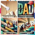 thumbnail image 3 of Vintage Style World's Best Dad Banner Plaid Pattern Greatest Dad Backdrop 3D Lettering Tie  Father's Day Background for Father's Day Party Family Gathering Dad's Birthday, 3 of 8