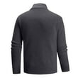 thumbnail image 4 of Dxzfnsa Knit Sweaters for Men Men's Casual Solid Color Quarter Zip Sweaters Lightweight Standing Collar Pullover Sweaters Fashion Knit Long Sleeve Sweaters, 4 of 6