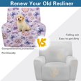 thumbnail image 4 of Kuiaobaty Mandala Flower Pattern Reclining Slipcover Soft Lazy Boy Chair Cover Butterfly Durable Recliner Chair Cover Large Breathable Reclining Slipcover with Side Pocket for Pets Kids, 4 of 8
