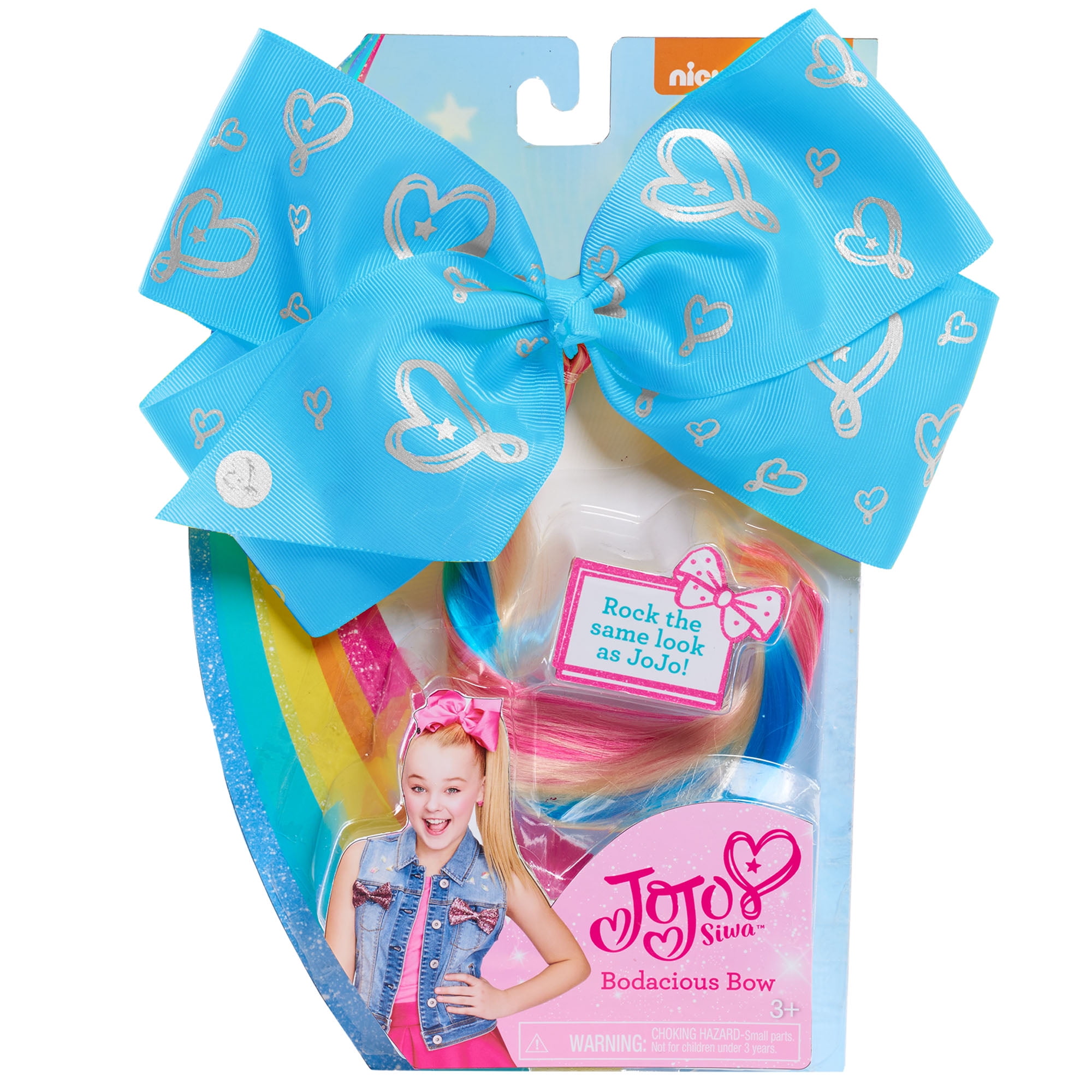 JoJo Siwa Signature ColLection Large Blue/Teal Blue Cheer Hair Bow Clip 