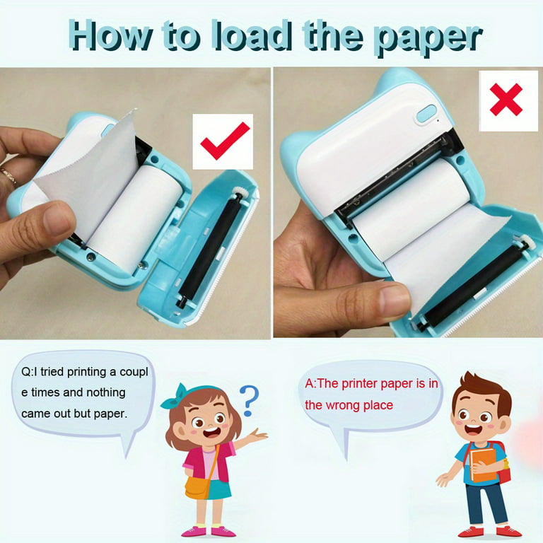 Mini Photo Printer for iPhone/Android, Portable Thermal Photo Printer for  Gift Study Notes Work Photo Picture Memo