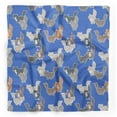 thumbnail image 1 of Bimba Blue Cats Geometric Printed Pure Silk Scarf For Hair Neck Head Bandanas For Women 40 x 40 Inches, 1 of 6