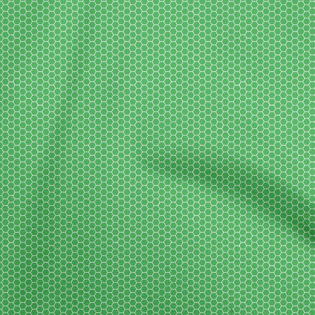 oneOone Rayon Green Fabric Geometric Hexagon Craft Projects Decor Fabric Printed By The Yard 56 Inch Wide