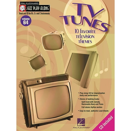Hal Leonard TV Tunes - 10 Favorite Television Themes Jazz Play Along Volume 64 Book with (Best Tv Theme Tunes)