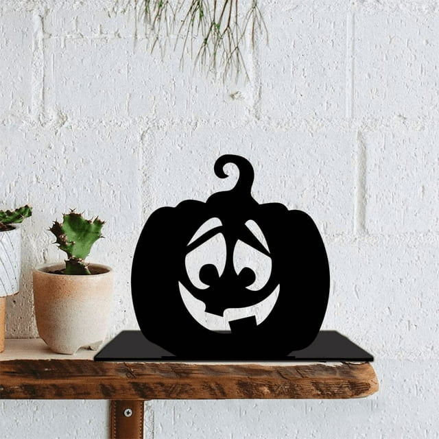 AKEGAMN Clearance! " Set Of 6 Black Pumpkin Head Candle Holders Assorted Expressions For Halloween And Fall Decor" " Set Of 6 Black Pumpkin Head Candle Holders Assorted Expressions For Halloween And