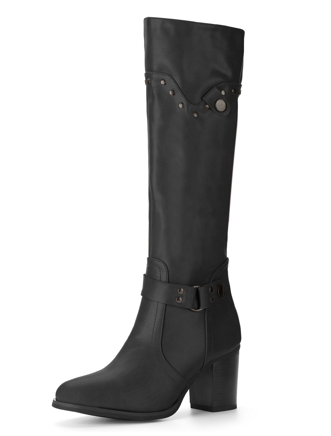 chunky heel riding boots