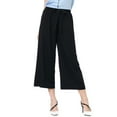 thumbnail image 3 of yillto Women Wide Leg Capris Pant Palazzo Dressy Casual Trousers Summer High Waist Lounge Capri Pants, 3 of 7