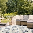 thumbnail image 3 of Safavieh Courtyard Duana Geometric Indoor/Outdoor Area Rug, Ivory/Navy, 5'5" x 7'7", 3 of 9