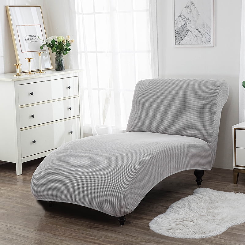 1pc Armless Chaise Slipcover Stretch Chaise Lounge Cover Indoor