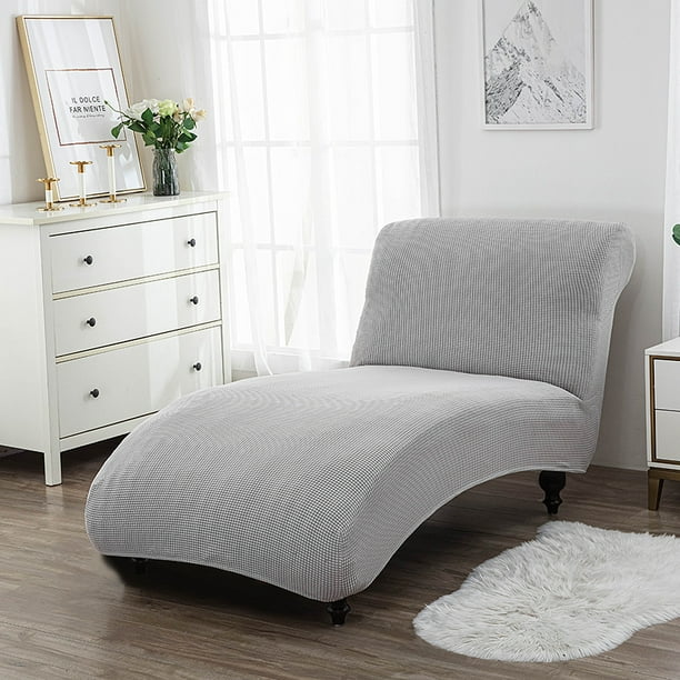 1pc Armless Chaise Slipcover Stretch Chaise Lounge Cover Indoor
