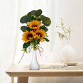 thumbnail image 2 of Comprado en un paquete de 2 accesorios decorativos para bodas con respaldo de silla simulada flores girasol ANGGREK Otros, 2 of 7