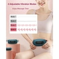 thumbnail image 4 of Yeamon Portable Cordless Electric Heating Pad for Menstrual Cramps Relief,with 4 Heat Setting, 4 Massage Modes,Back or Belly Fast Heating Pads for Women and Girl,Dark Blue Green, 4 of 8
