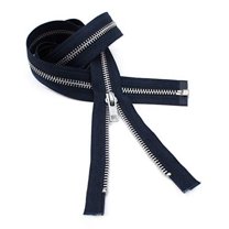 YKK #5 Aluminum Jacket Zipper - 33 Inch, Separating, Brown, Medium Weight
