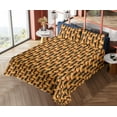 thumbnail image 4 of Ambesonne Pumpkin Fitted & Flat Sheet with Sham 3 Pcs Set, Autumnal Branches Harvest, Twin, Marigold Black Fern Green, 4 of 5