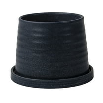 Better Homes & Gardens 7" x 7" x 5" Round Blue Ceramic Sabrina Plant Planter