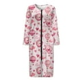 thumbnail image 5 of FOR U DESIGNS Hot Air Balloon Print Women Nightgown Soft House Dresses for Woman with Pockets, Lightweight Elastic Fabric Robes for Woman Zipper Mumu Dress, S, 5 of 8
