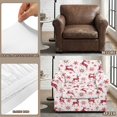 thumbnail image 6 of Bulopur Snowflake 2Pcs Wingback Chair Covers Stretchable Furniture Protector 2-Piece Cushion Covers Elastic Bottom Washable for Living Room Home Office Apartment Decor, 6 of 8