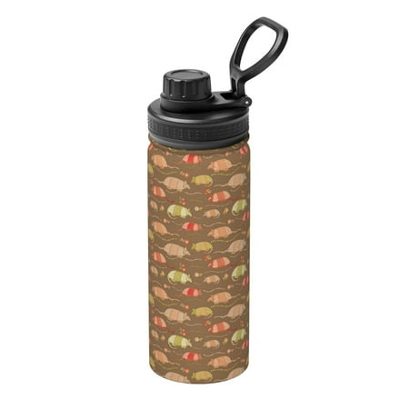

Ocsxa Armadillo Floral 1 Print 18oz Stainless Steel Water Bottle Unisex Water Bottle Insulated Sports Water Cup Flask for Cold Water Drinks/Sports/Travel/Car/School