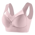 thumbnail image 2 of IQOGKRN Plus Size Anti Sagging Bras for Women Seamless No Underwire Comfortable Push Up Wireless Bra Mesh Padded Smoothing Bras Pink 4XL, 2 of 4