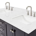 thumbnail image 6 of ARIEL Cambridge 60 Inch Espresso Bathroom Vanity Double Sink, Solid Wood, Carrara White Quartz Countertop, 1.5-Inch Edge, Rectangular Undermount Sinks, 4 Soft Closing Doors, 6 Drawers, 6 of 10