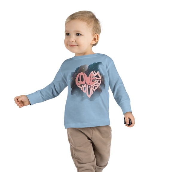 Rabbit Skins Love Yourself Toddler Long Sleeve Tee