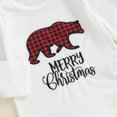 thumbnail image 4 of My First Christmas Baby Boy Girl Outfits Letter Romper +Pants +Hats Set Newborn Infant Fall Winter Xmas Holiday Clothes, 4 of 8