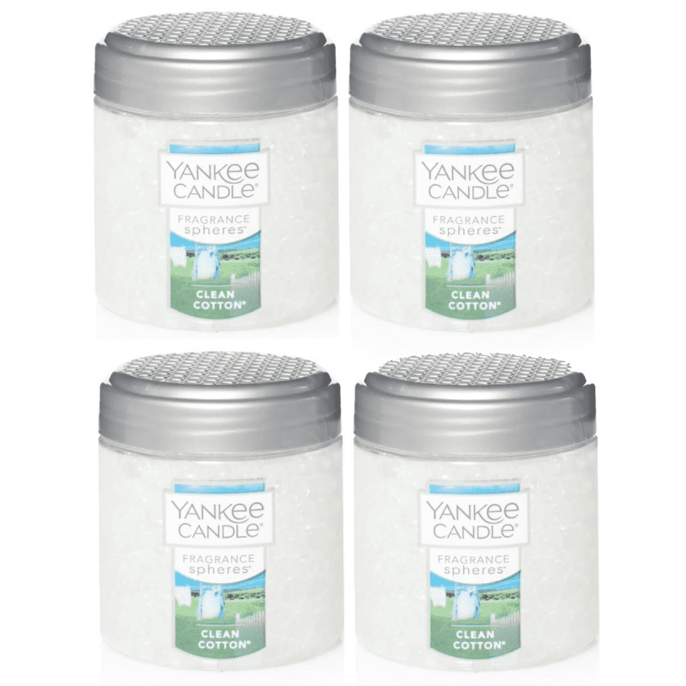Yankee Candle Air Freshener Clean Cotton Fragrance Spheres (Pack of 4