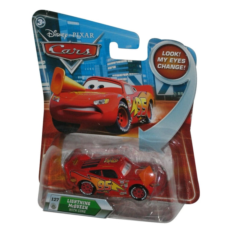 Disney Cars Lenticular Eyes Series 2 Lightning McQueen w/ Cone Die Cast Toy  Car