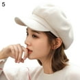 thumbnail image 2 of Happy Date Newsboy Hats for Women, Women Newsboy Hats Winter Felt Retro Solid Color Fashion All-Match Newsboy Cap, 2 of 7