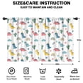 thumbnail image 2 of Blackout Kids Curtains,White Dinosaurs Rainbows Cacti Pattern Childrens Insulated Curtains Set Of 2,Bedroom Essentials,Toddler Room Decor 42"x54", 2 of 5