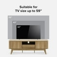 thumbnail image 5 of Mopio Brooklyn Mid-Century Modern 57" TV Stand for TVs up to 59”, Waveform Panel, Sturdy Legs (Oak), 5 of 7