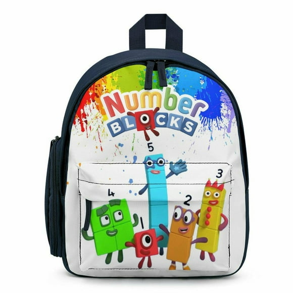Numberblocks Cartoon Backpack Large Capacity Portable Anime Cute Lightweight Outdoor Travel Backpack Large Capacity Bag Casual Travel Backpack