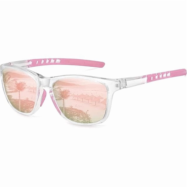 Gafas de Sol, Lentes TAC Polarizadas, Protección UV400, Marco Plástico, Almohadillas Nasales, Para Conducción, Running, Ciclismo, Pesca, Hombres y Mujeres